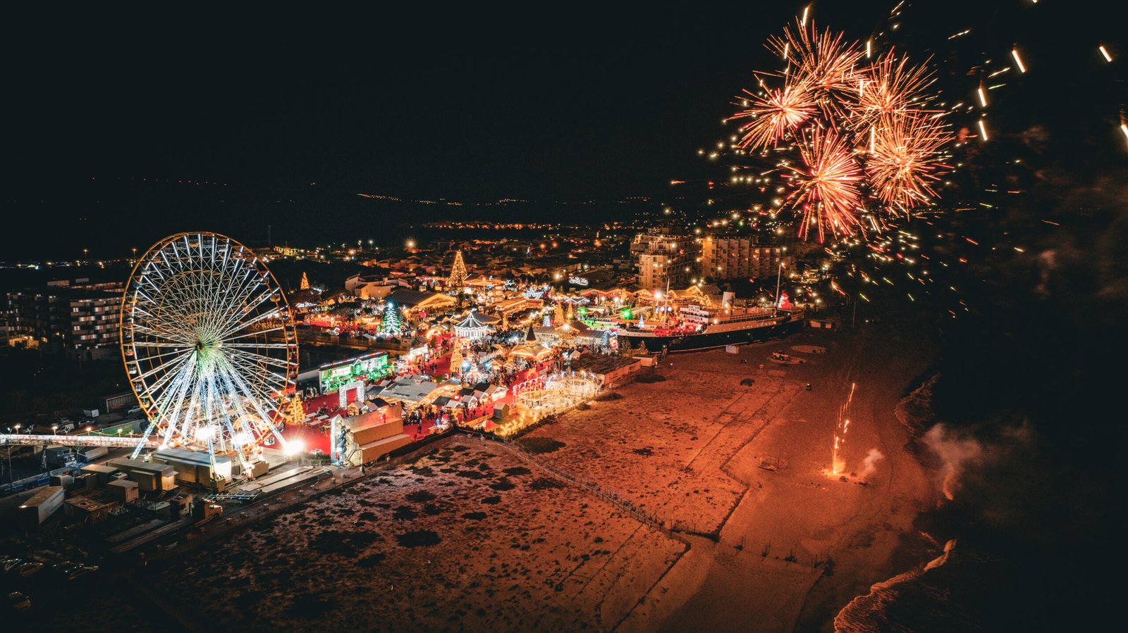 Vidéo drone du marché de Noël du Barcarès